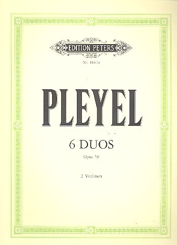 Cover: 9790014006396 | 6 Kleine Duette Opus 59 | Ignace Pleyel | Buch | Edition Peters