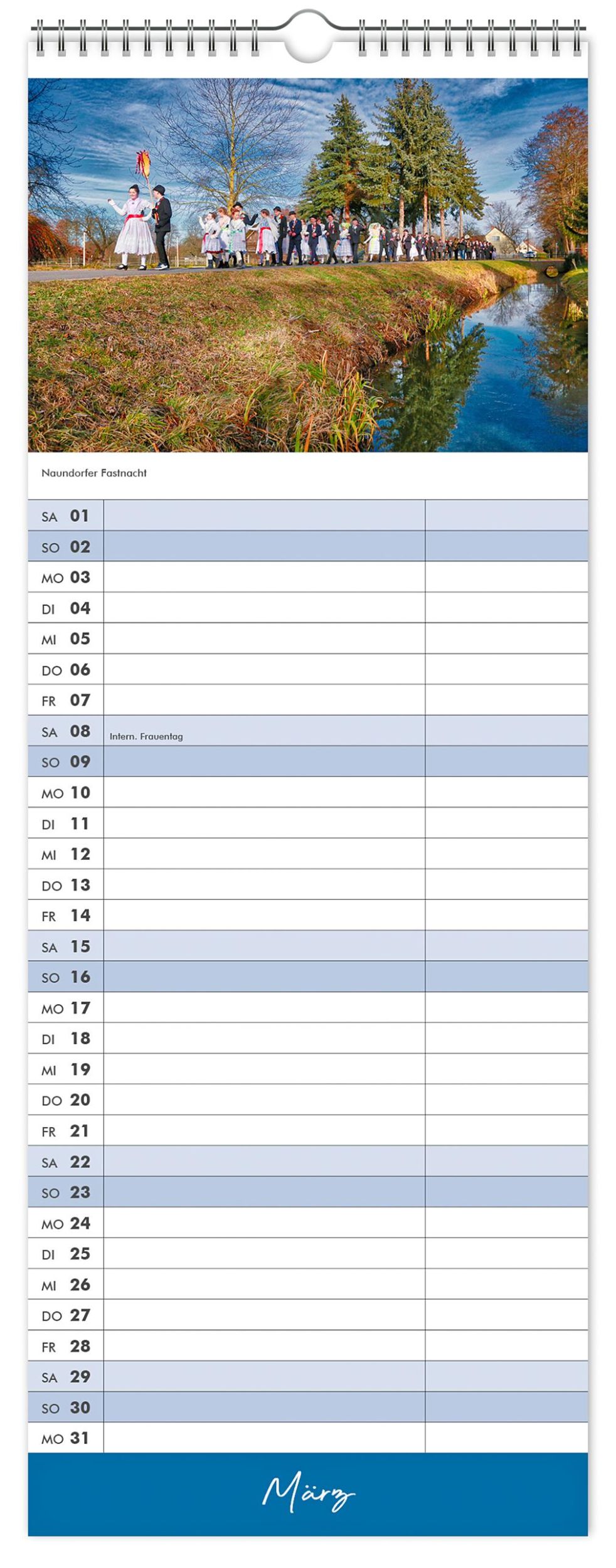 Bild: 9783910680753 | Küchenkalender Spreewald 2025 | 15 x 40 cm weißes Kalendarium | 2025