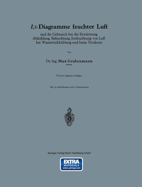 Cover: 9783540022749 | I,x-Diagramme feuchter Luft und ihr Gebrauch bei der Erwärmung...