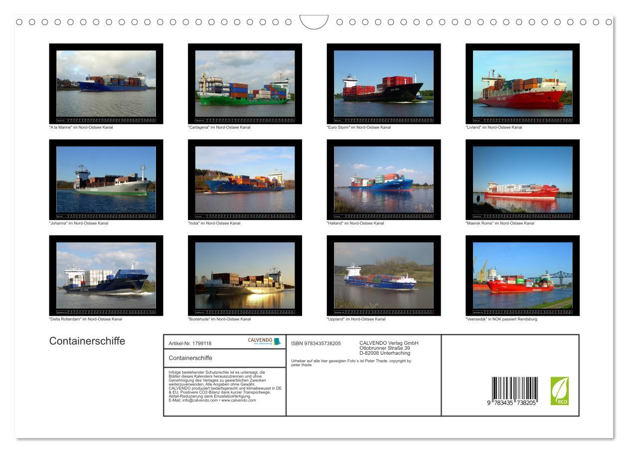 Bild: 9783435738205 | Containerschiffe (Wandkalender 2025 DIN A3 quer), CALVENDO...