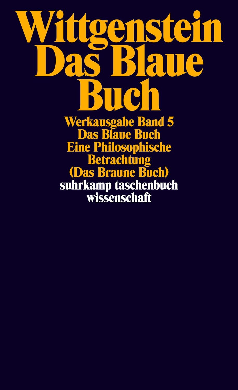 Cover: 9783518281055 | Das Blaue Buch | Ludwig Wittgenstein | Taschenbuch | 281 S. | Deutsch