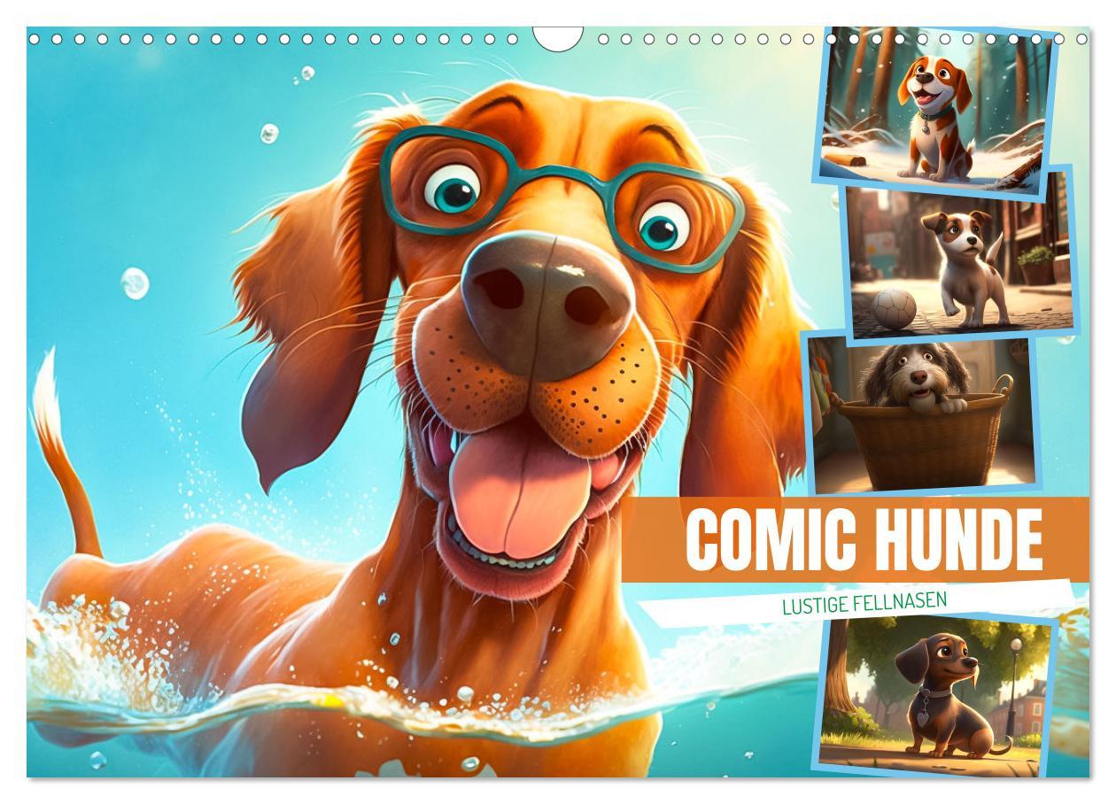 Cover: 9783383911033 | Comic Hunde (Wandkalender 2025 DIN A3 quer), CALVENDO Monatskalender