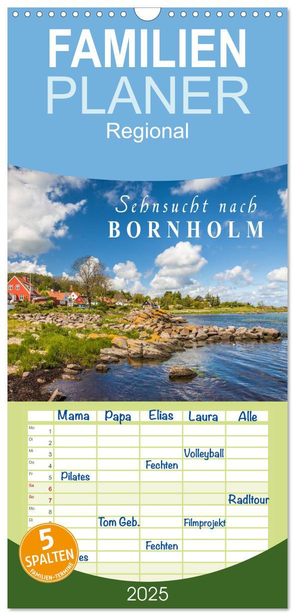 Cover: 9783457105412 | Familienplaner 2025 - Sehnsucht nach Bornholm mit 5 Spalten...