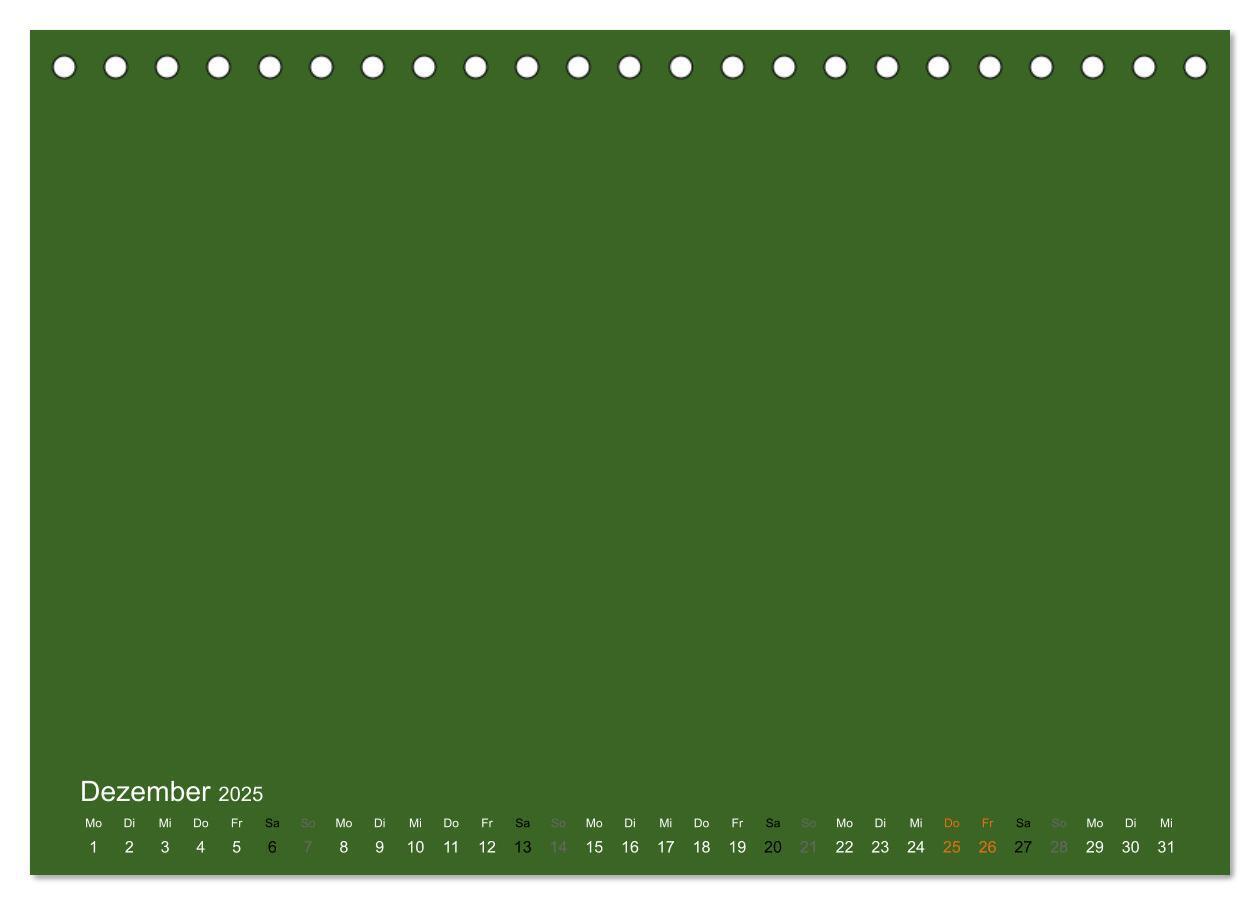 Bild: 9783435767496 | Bastelkalender - dunkel Grün (Tischkalender 2025 DIN A5 quer),...