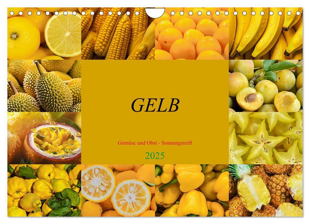 Cover: 9783383768057 | GELB - Gemüse und Obst - Sonnengereift (Wandkalender 2025 DIN A4...