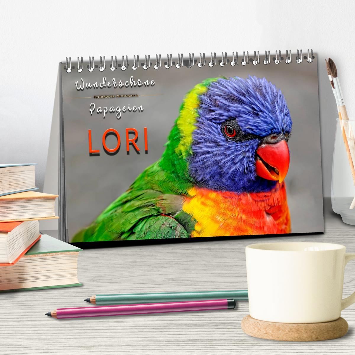 Bild: 9783435258444 | Wunderschöne Papageien - Lori (Tischkalender 2025 DIN A5 quer),...