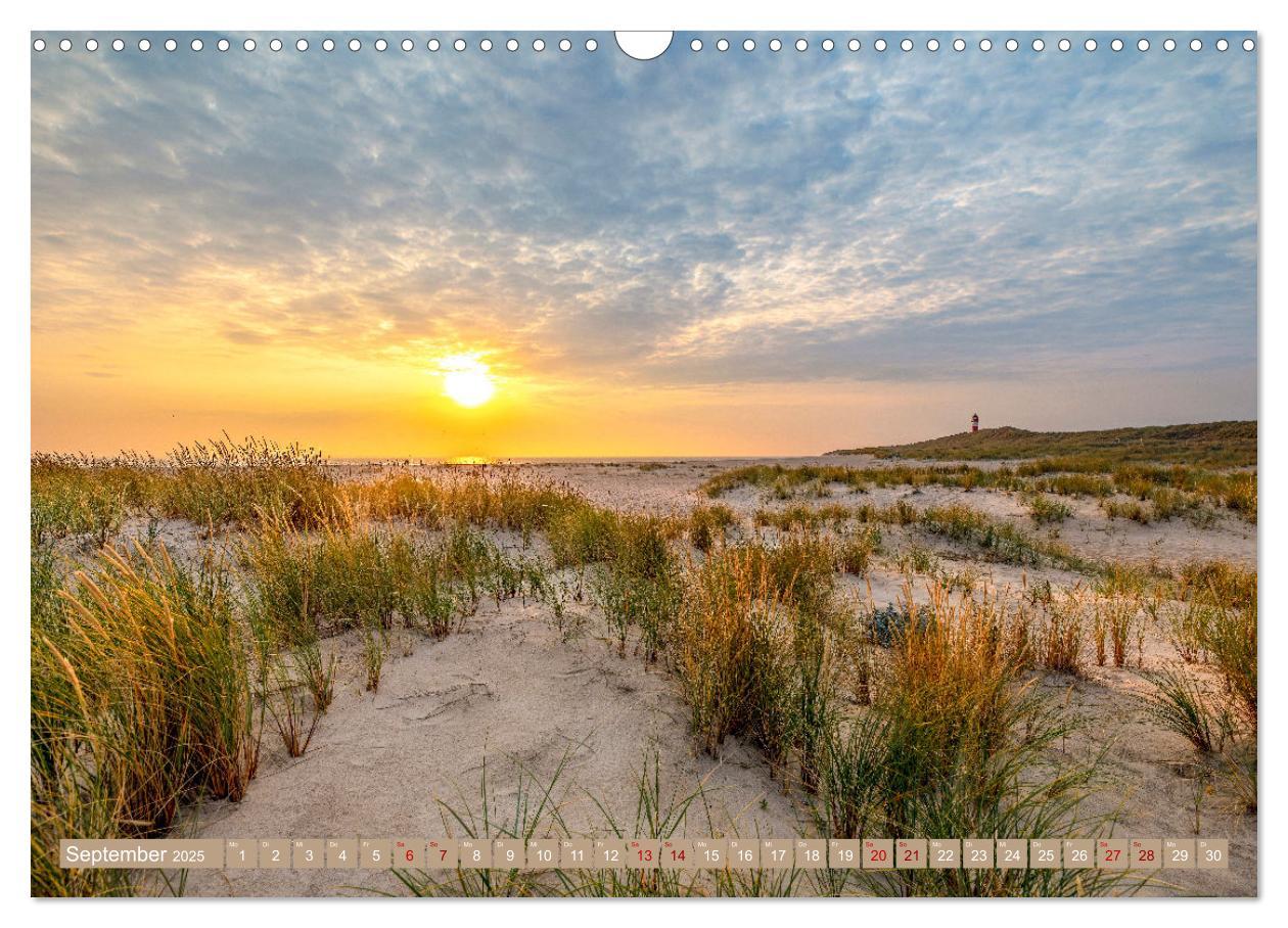 Bild: 9783383941856 | Sylt im Abendlicht (Wandkalender 2025 DIN A3 quer), CALVENDO...