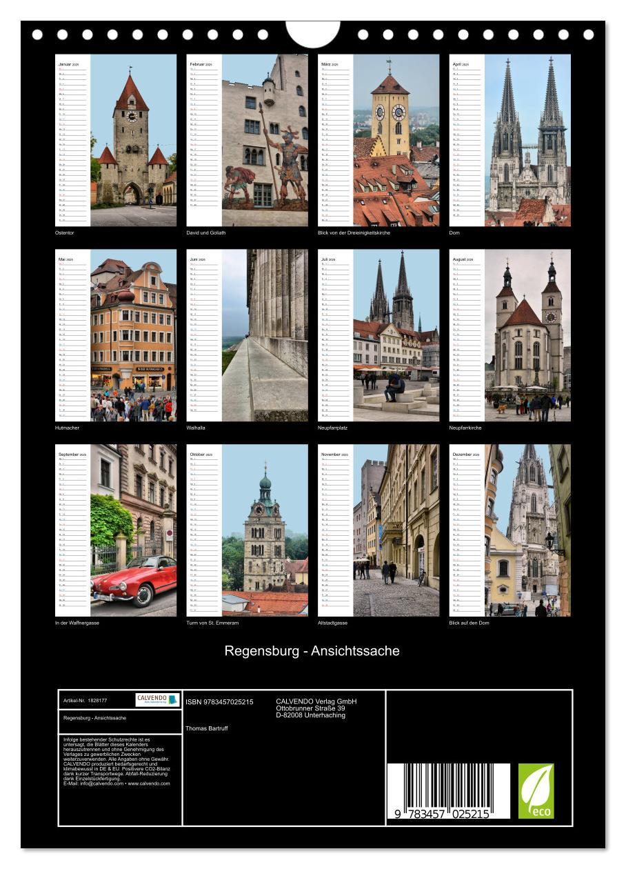 Bild: 9783457025215 | Regensburg - Ansichtssache (Wandkalender 2025 DIN A4 hoch),...