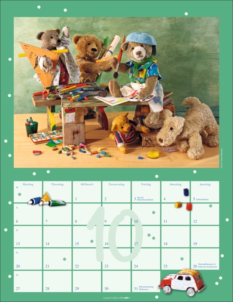 Bild: 9783839900512 | Teddybären Kalender 2025 | Gisela Hofmann (u. a.) | Kalender | 14 S.