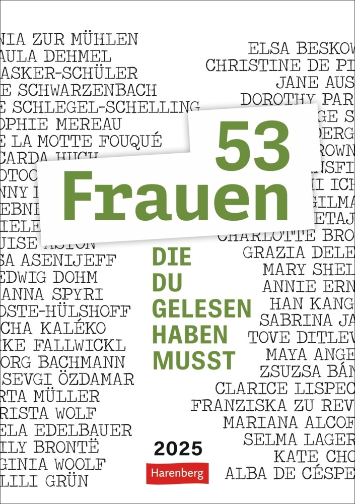 Cover: 9783840035395 | 53 Frauen, die du gelesen haben musst Wochen-Kulturkalender 2025