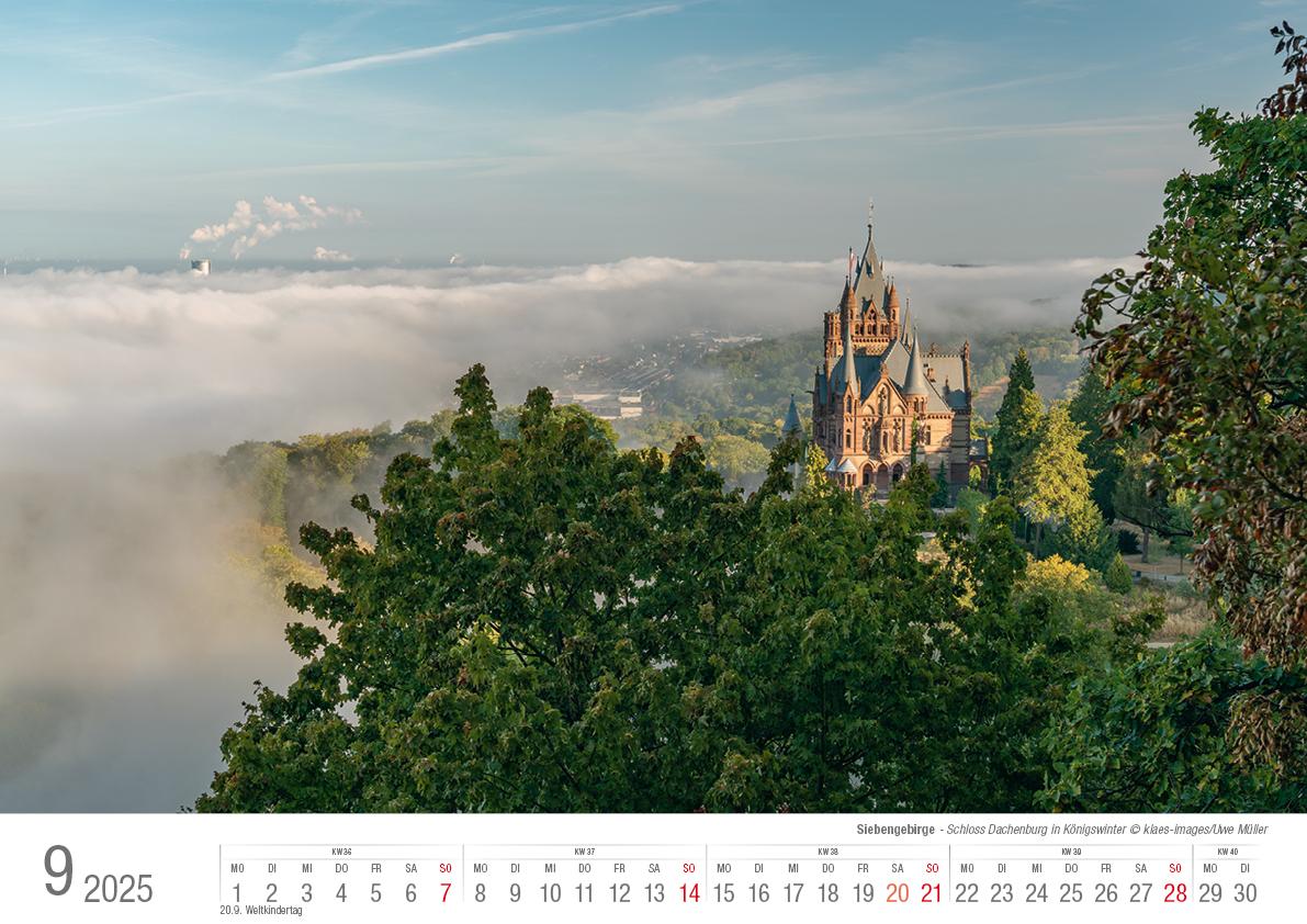 Bild: 9783965352193 | Siebengebirge 2025 Bildkalender A3 quer, spiralgebunden | Holger Klaes