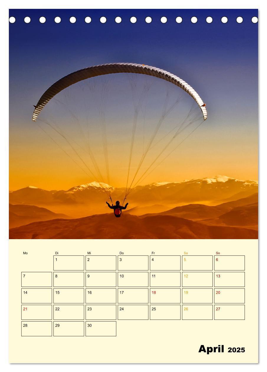 Bild: 9783435902965 | Paragliding - extrem aufregend (Tischkalender 2025 DIN A5 hoch),...