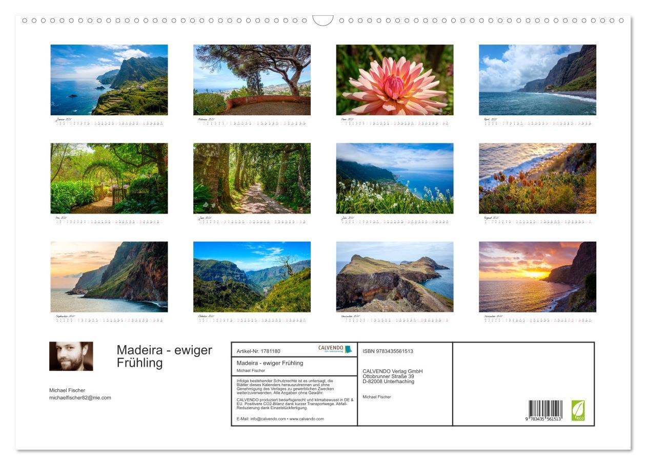 Bild: 9783435561513 | Madeira - ewiger Frühling (Wandkalender 2025 DIN A2 quer), CALVENDO...