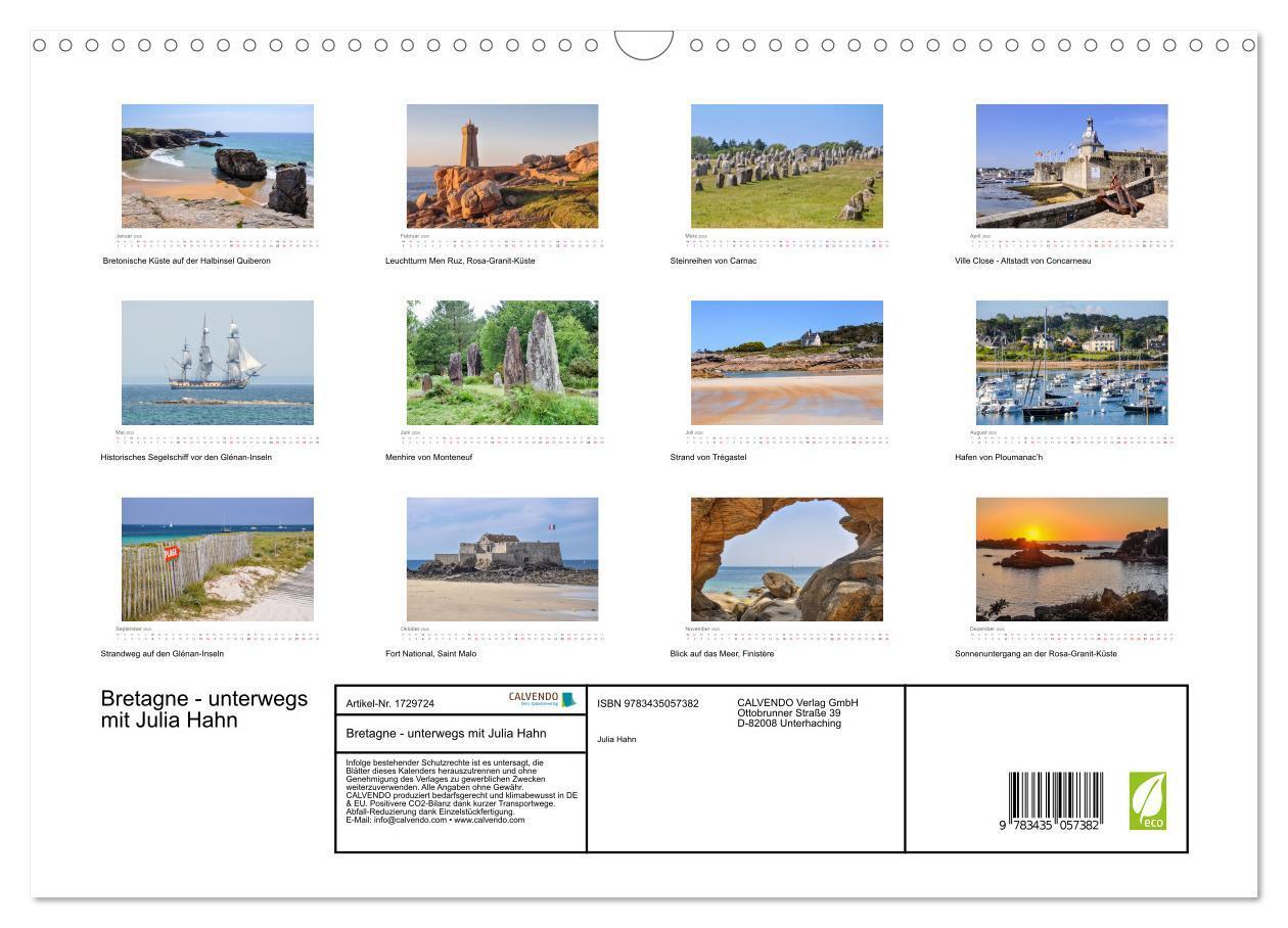 Bild: 9783435057382 | Bretagne - unterwegs mit Julia Hahn (Wandkalender 2025 DIN A3...