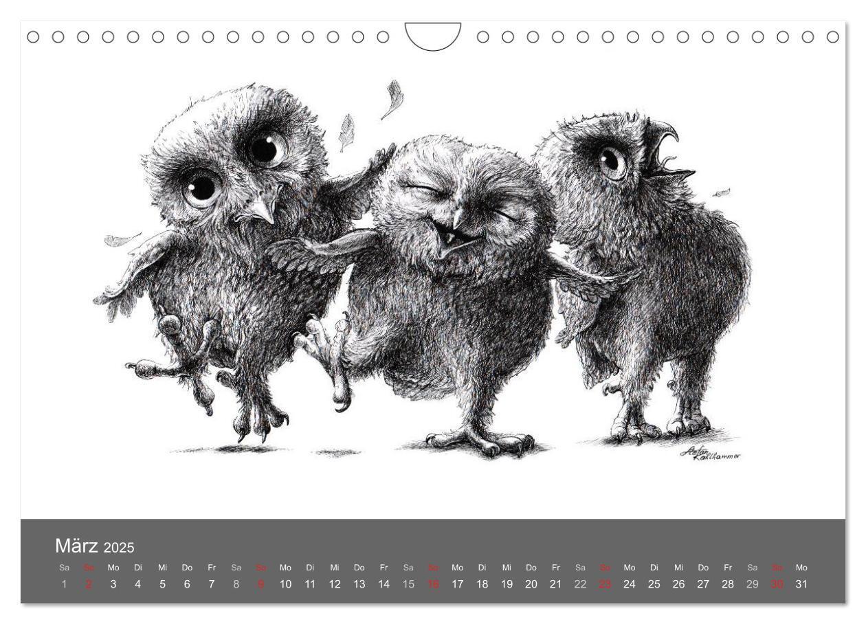 Bild: 9783435825158 | owls &amp; friends 2025 (Wandkalender 2025 DIN A4 quer), CALVENDO...