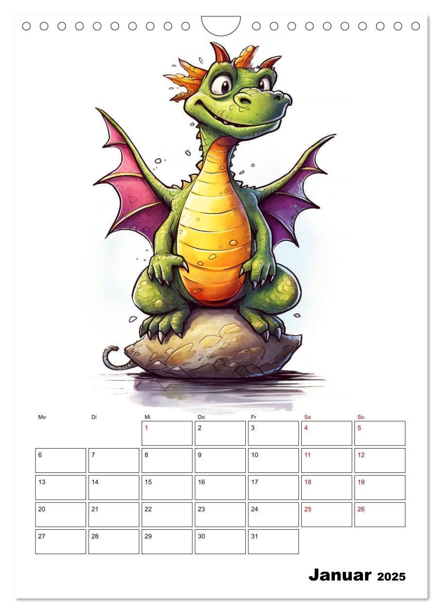 Bild: 9783435869084 | Niedliche Drachen (Wandkalender 2025 DIN A4 hoch), CALVENDO...