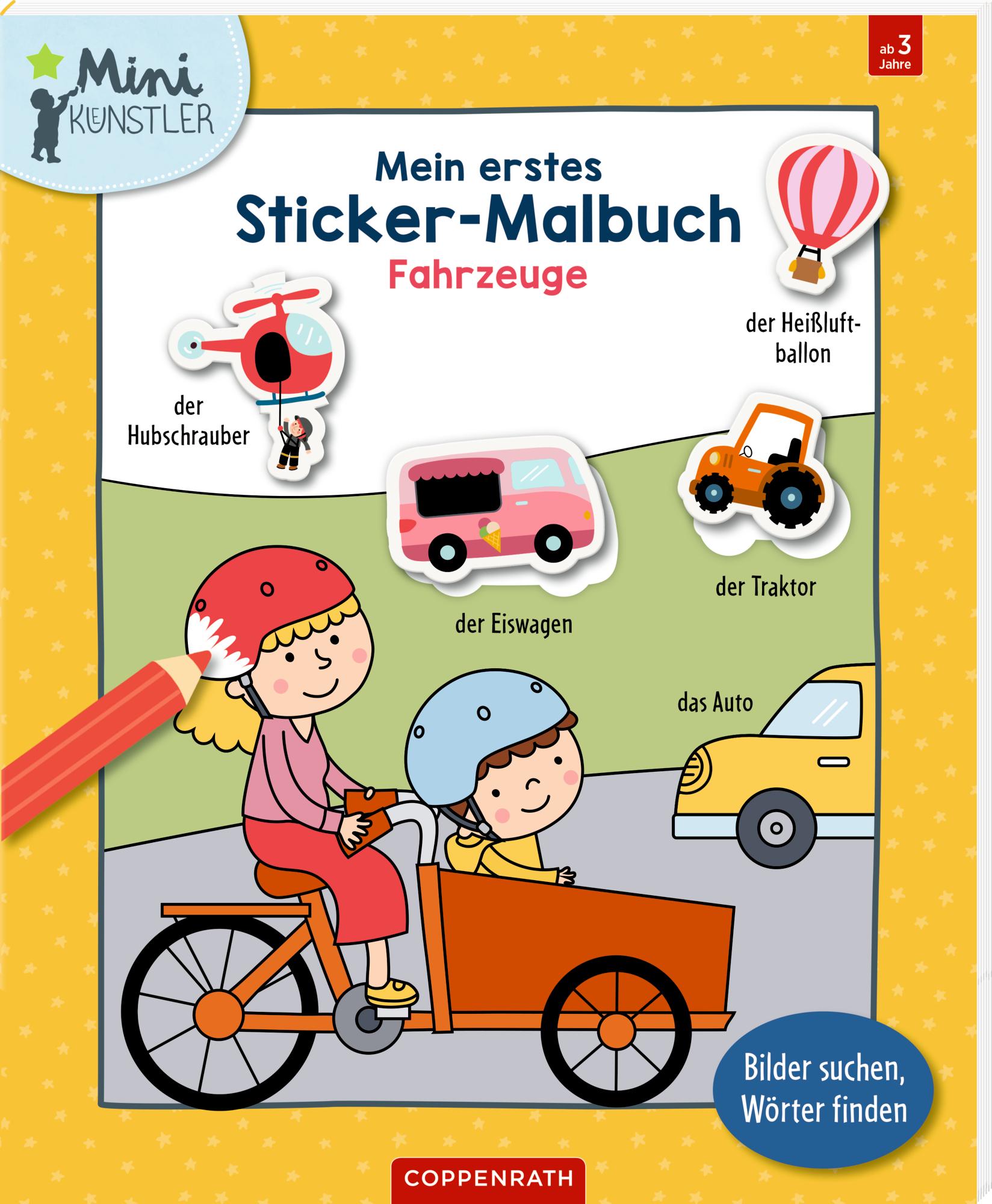 Cover: 9783649647584 | Mein erstes Sticker-Malbuch: Fahrzeuge | Bilder suchen, Wörter finden