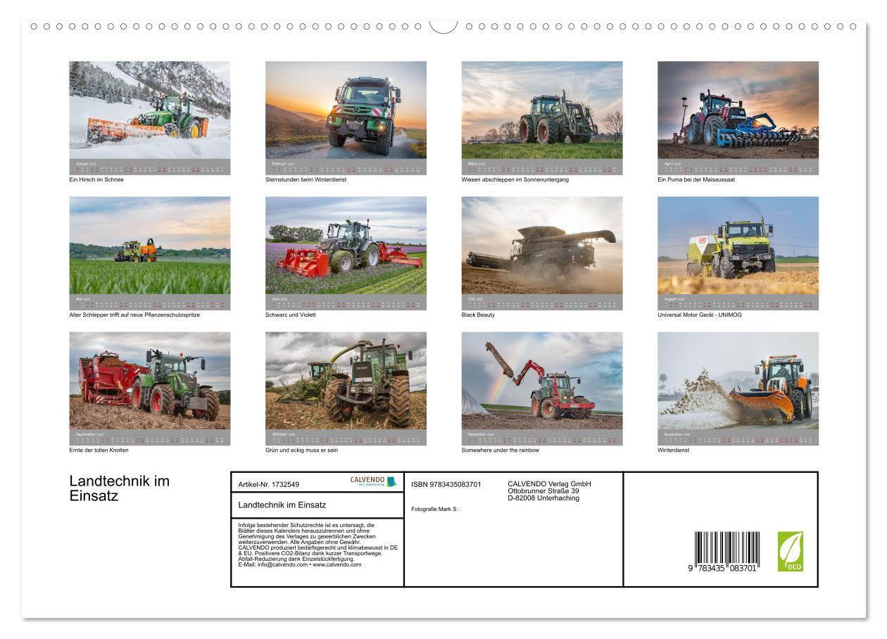 Bild: 9783435083701 | Landtechnik im Einsatz (hochwertiger Premium Wandkalender 2025 DIN...