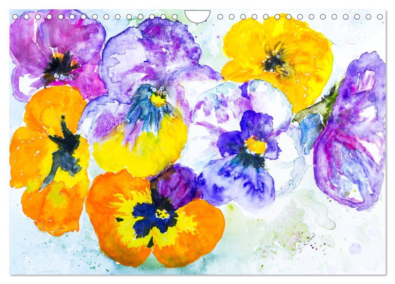 Bild: 9783435498635 | Blumenjahr - Bunte Blüten in Aquarell (Wandkalender 2025 DIN A4...