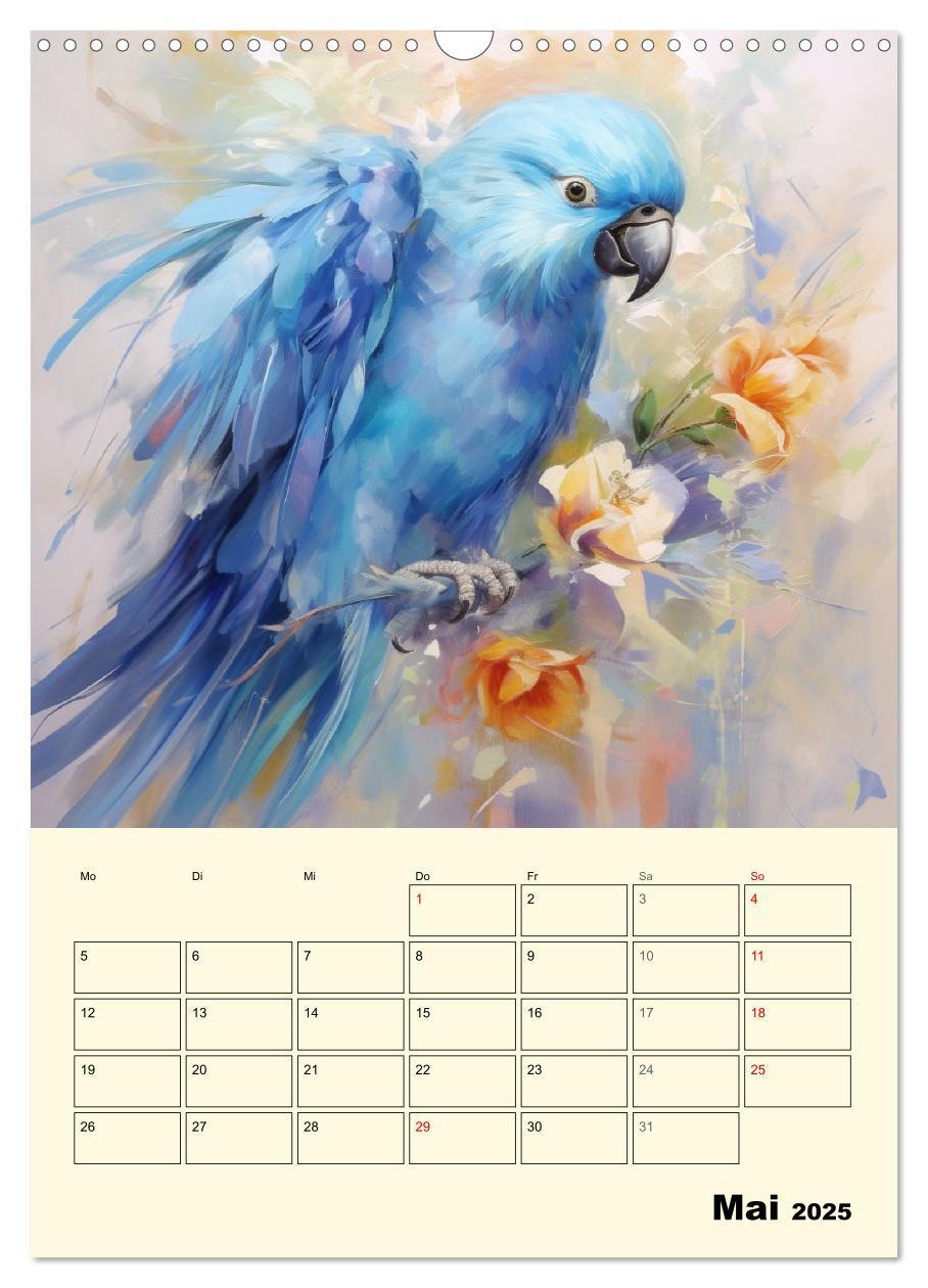 Bild: 9783435868353 | Bunte Vögel. Bezaubernde Papageien-Aquarelle (Wandkalender 2025 DIN...