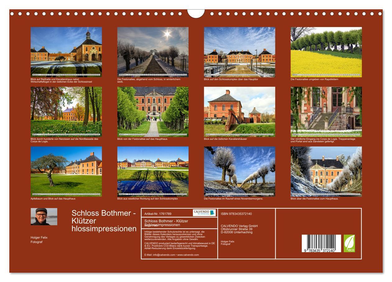 Bild: 9783435372140 | Schloss Bothmer - Klützer Schlossimpressionen (Wandkalender 2025...