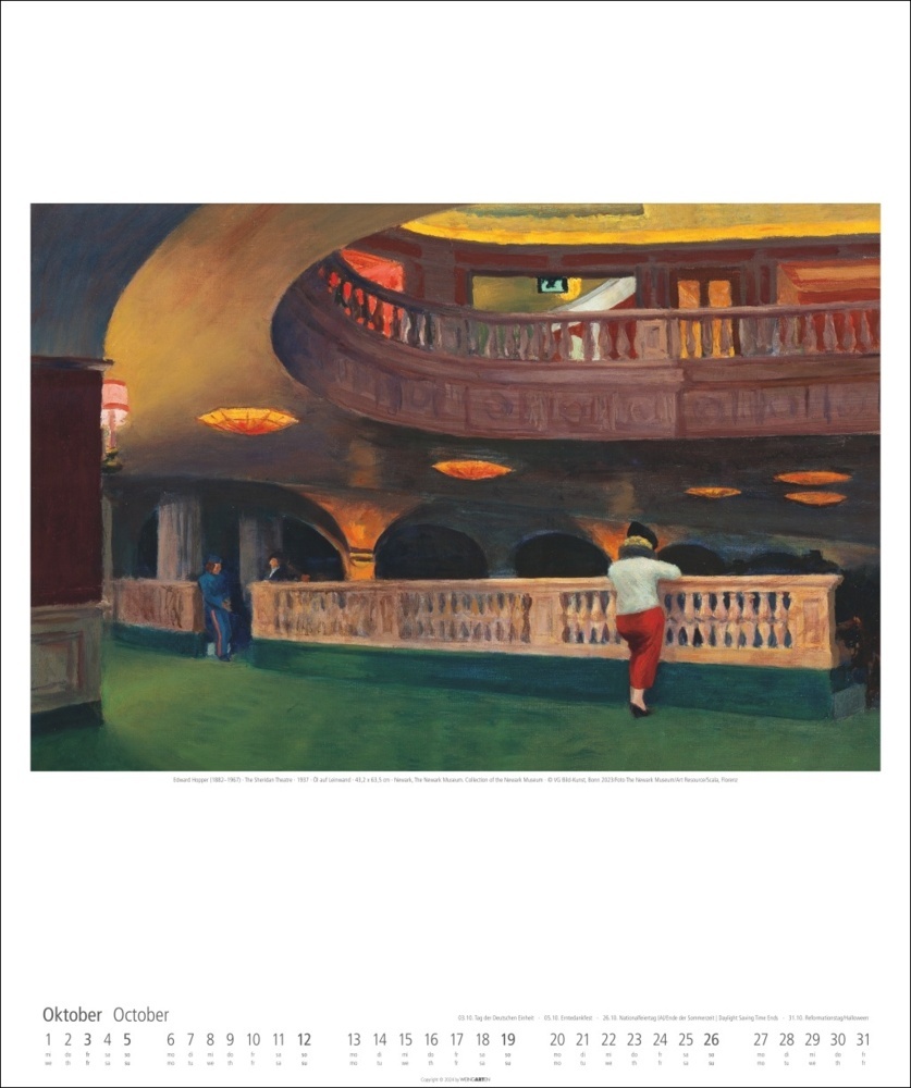 Bild: 9783839900154 | Edward Hopper Kalender 2025 | Edward Hopper | Kalender | Spiralbindung