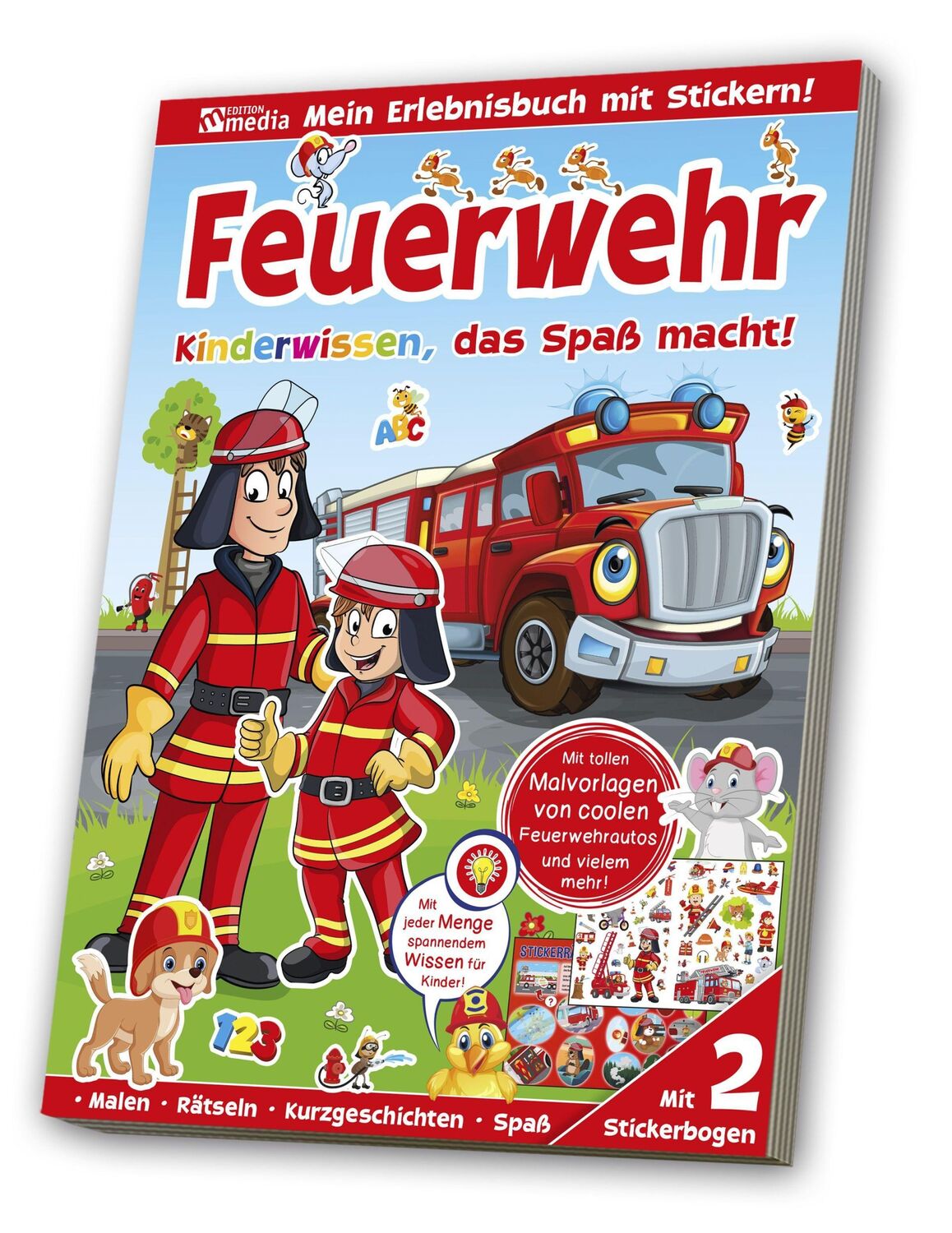 Cover: 4019393912544 | Stickerspaßbuch Welt der Feuerwehr | media Verlagsgsellschaft mbH