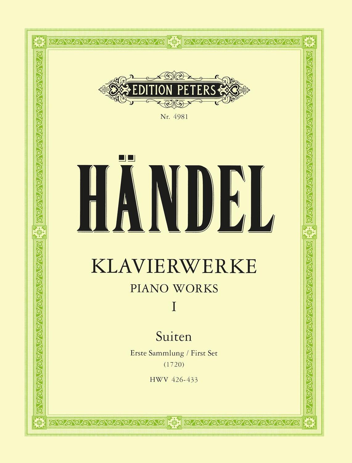 Cover: 9790014035129 | Keyboard Works -- Suites (First Set) Hwv 426-433 | Handel | Buch