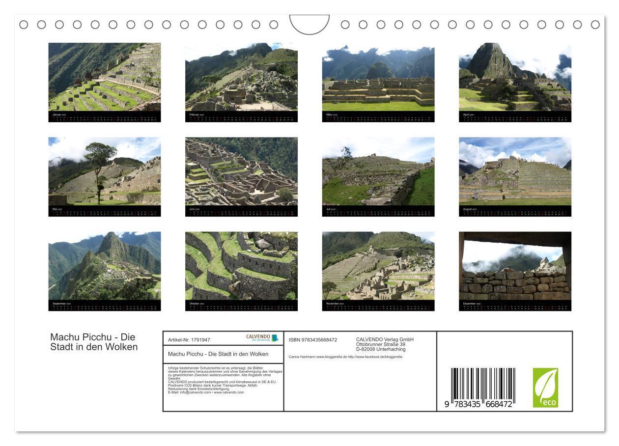 Bild: 9783435668472 | Machu Picchu - Die Stadt in den Wolken (Wandkalender 2025 DIN A4...