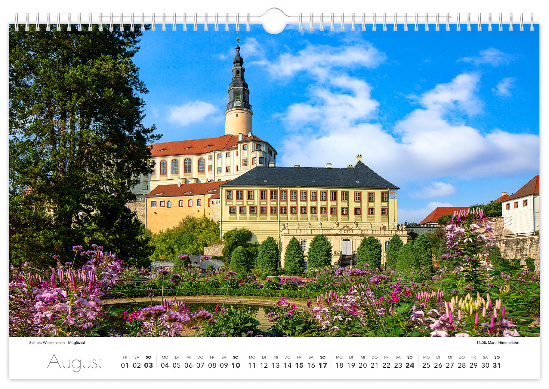 Bild: 9783910680500 | Kalender Dresden und Umgebung 2025 | 45 x 30 cm weißes Kalendarium