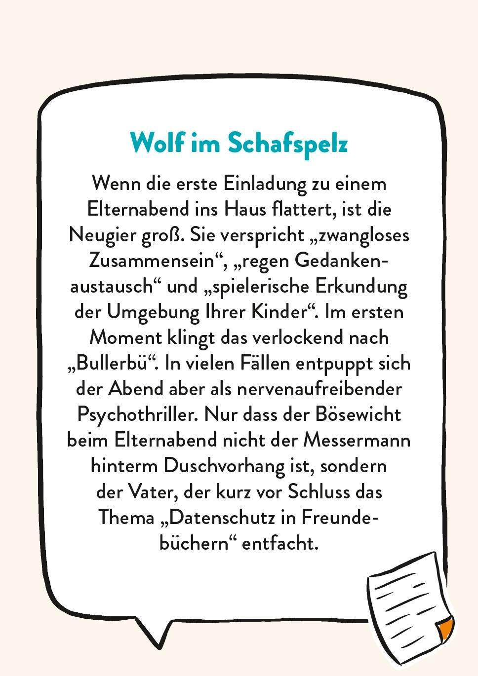 Bild: 9783629015310 | Survival Guide für den Elternabend | Sebastian Fitzek | Taschenbuch