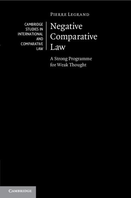 Cover: 9781009054867 | Negative Comparative Law | Pierre Legrand | Taschenbuch | Paperback