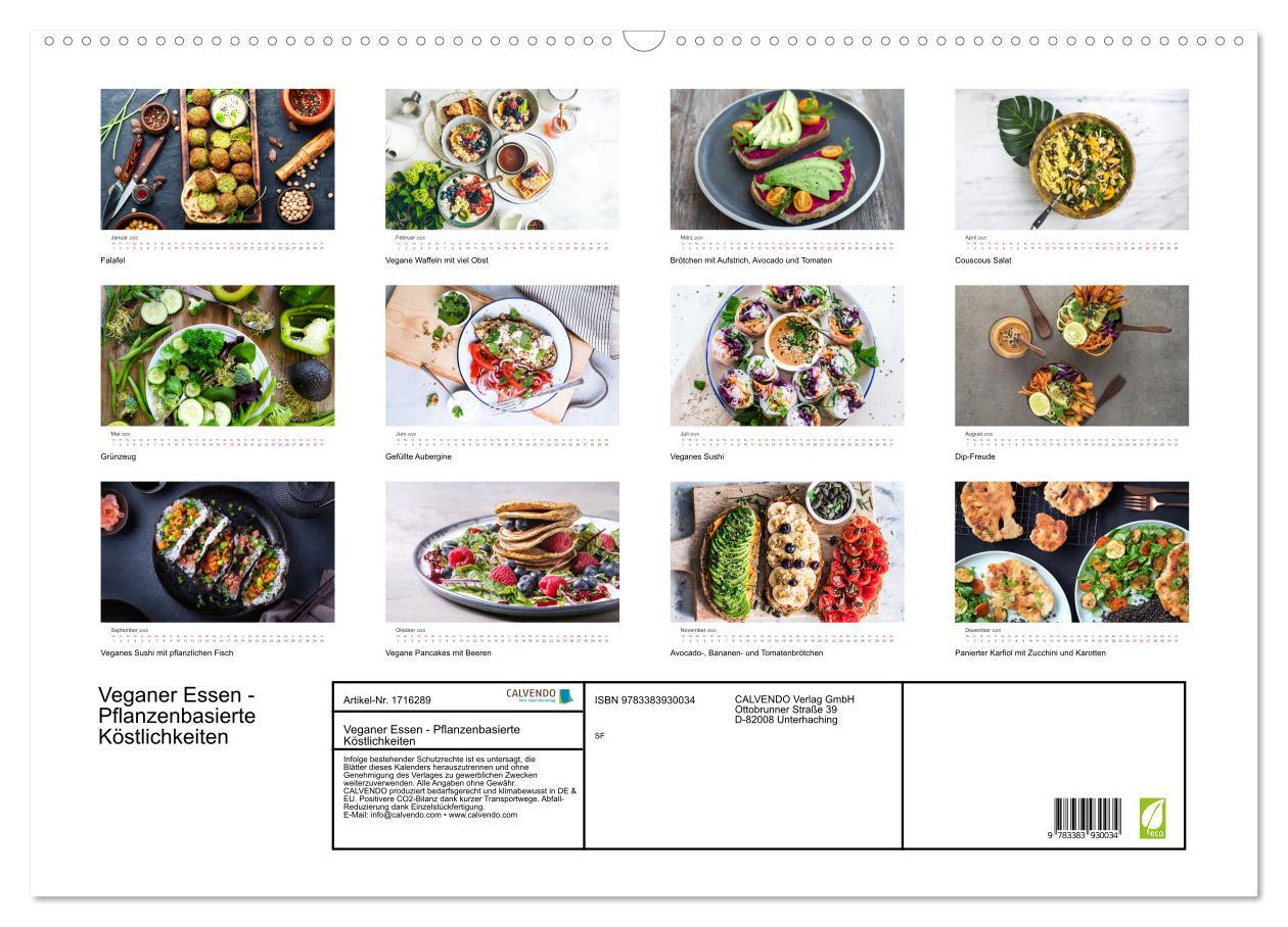 Bild: 9783383930034 | Veganer Essen - Pflanzenbasierte Köstlichkeiten (Wandkalender 2025...