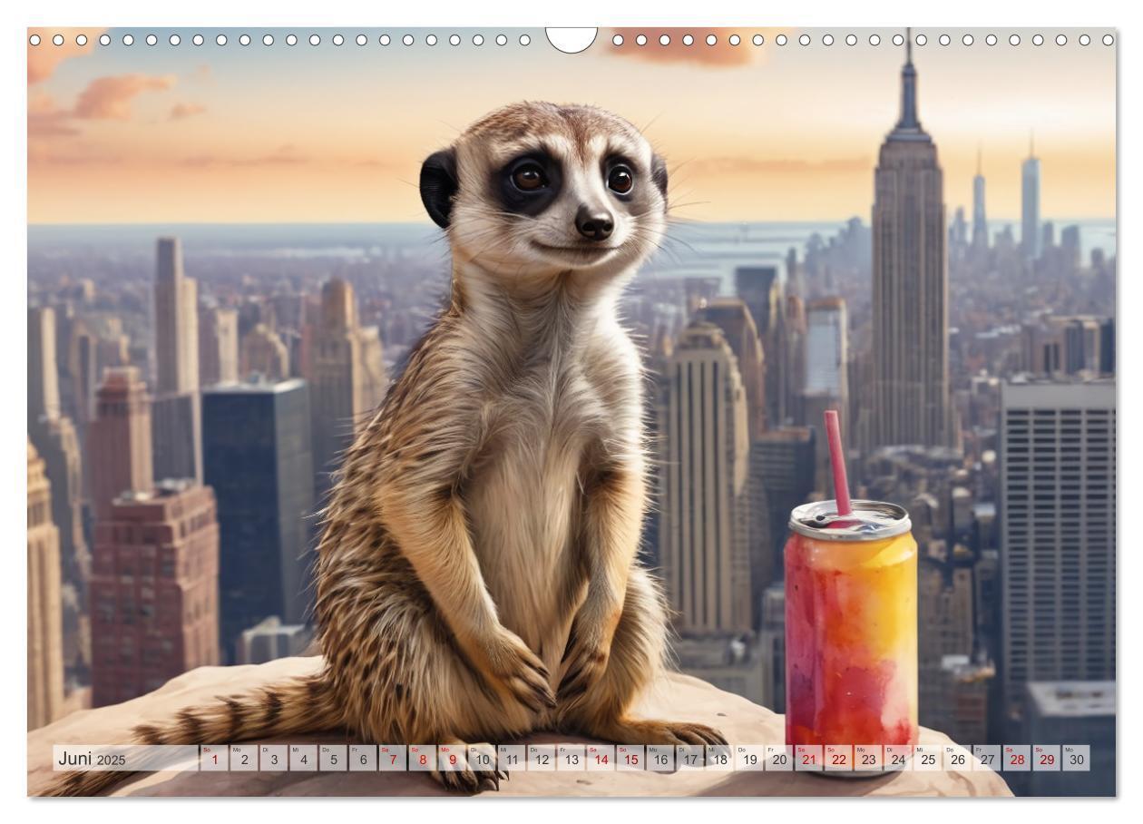 Bild: 9783383797910 | Erdmännchen in New York City (Wandkalender 2025 DIN A3 quer),...