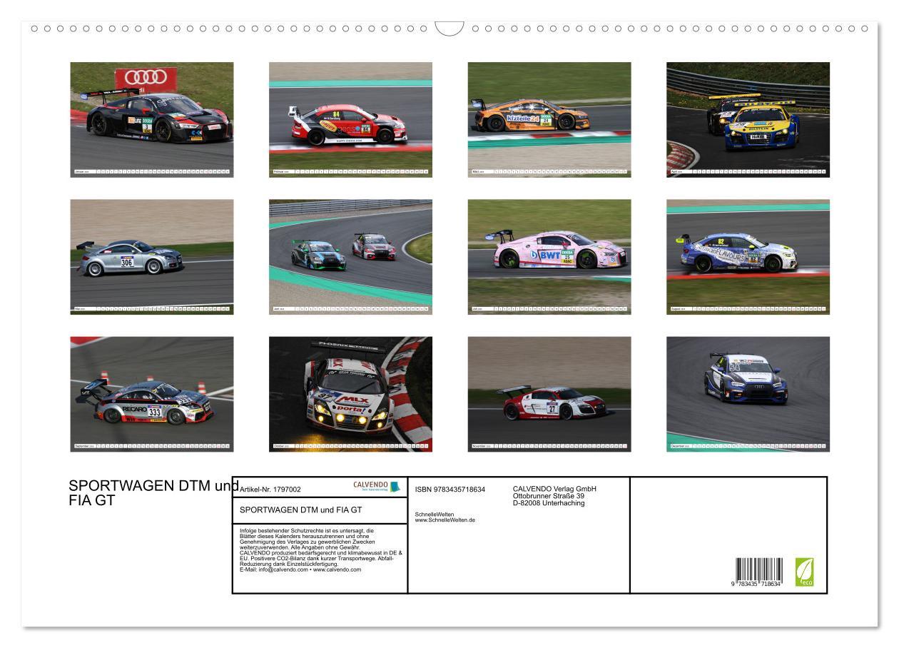 Bild: 9783435718634 | SPORTWAGEN DTM und FIA GT (Wandkalender 2025 DIN A2 quer), CALVENDO...