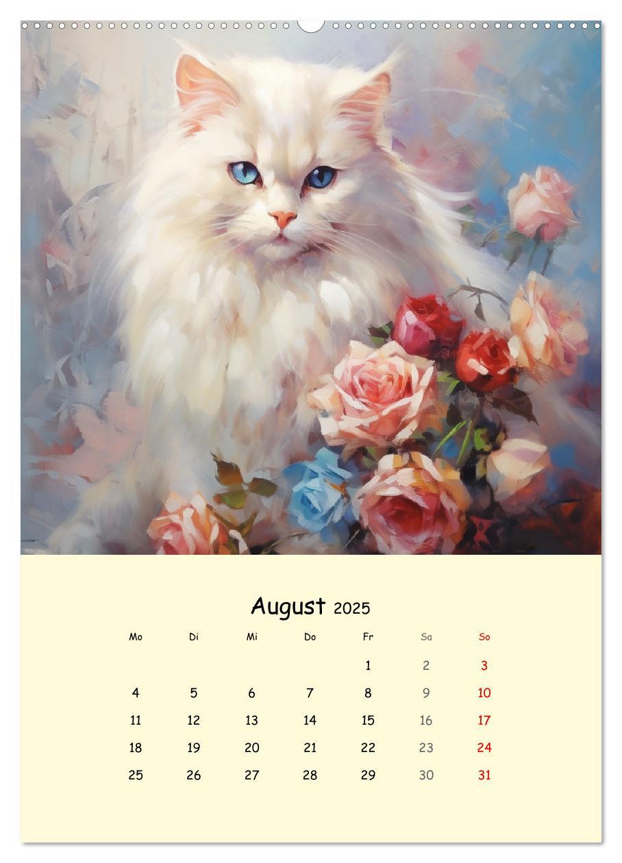 Bild: 9783435871407 | Liebliche Katzen. Anmut und Würde mit Blumen (Wandkalender 2025 DIN...