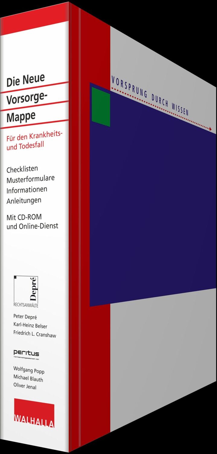 Cover: 9783802913266 | Die Neue Vorsorge-Mappe | Peter Depré (u. a.) | Buch | 198 S. | 2023