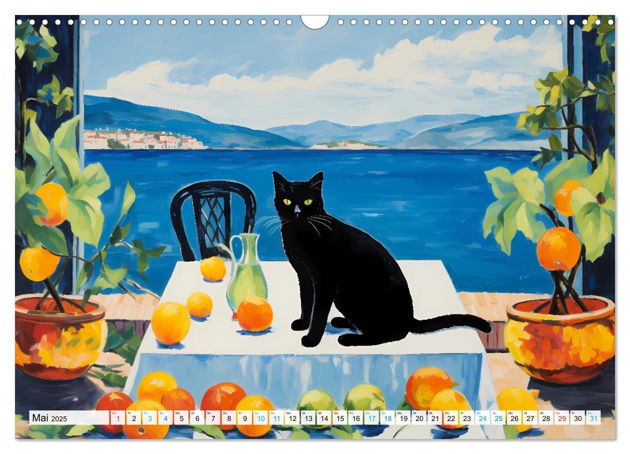 Bild: 9783383861178 | Kunstvolle Katzen (Wandkalender 2025 DIN A3 quer), CALVENDO...