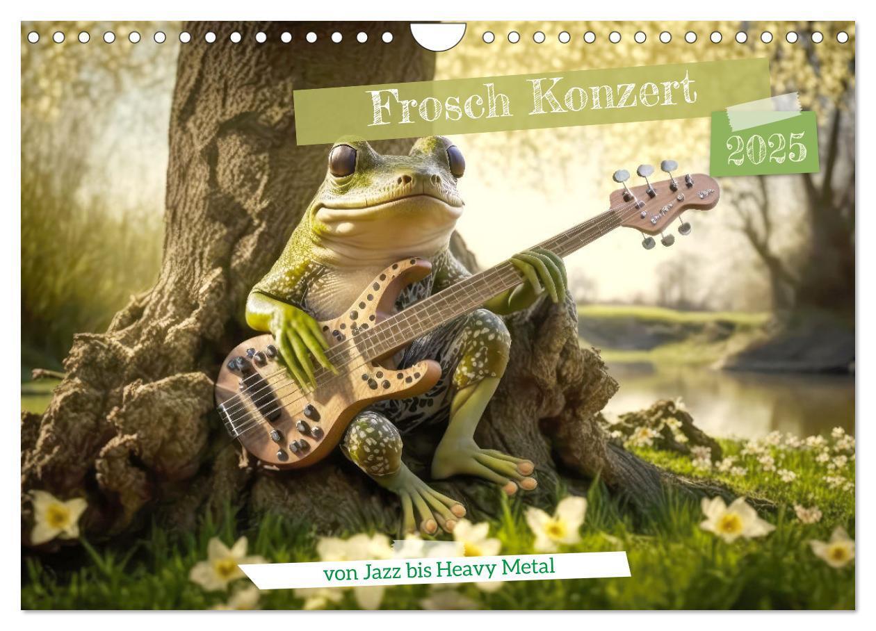 Cover: 9783383916489 | Frosch Konzert (Wandkalender 2025 DIN A4 quer), CALVENDO...