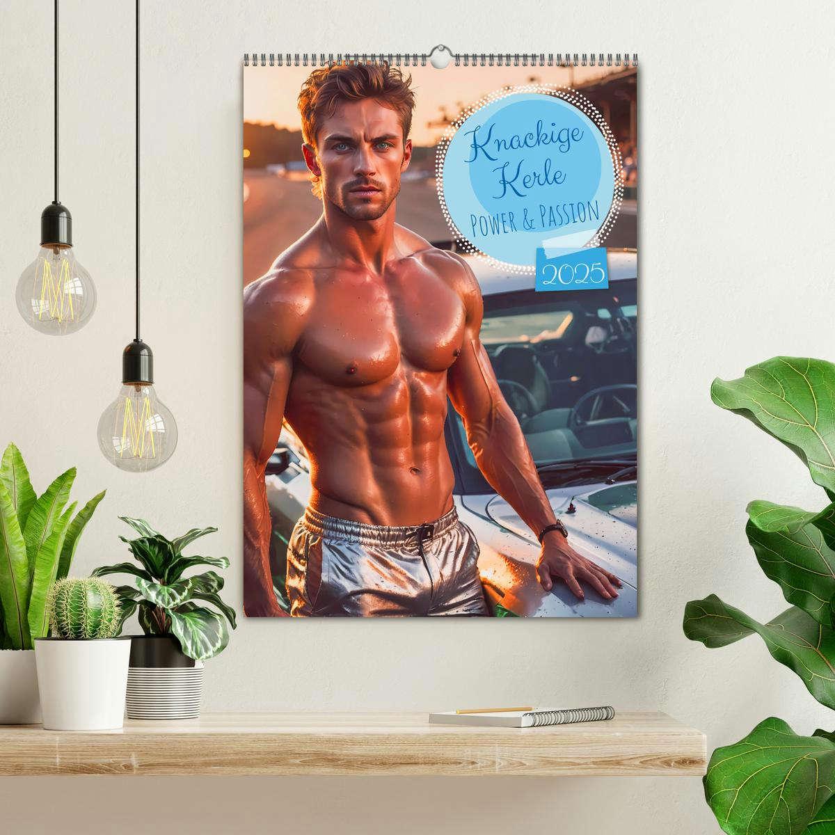 Bild: 9783457186749 | Knackige Kerle - Power &amp; Passion (Wandkalender 2025 DIN A2 hoch),...