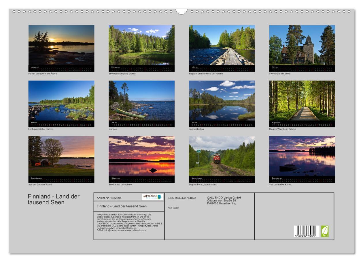 Bild: 9783435764822 | Finnland - Land der tausend Seen (Wandkalender 2025 DIN A2 quer),...