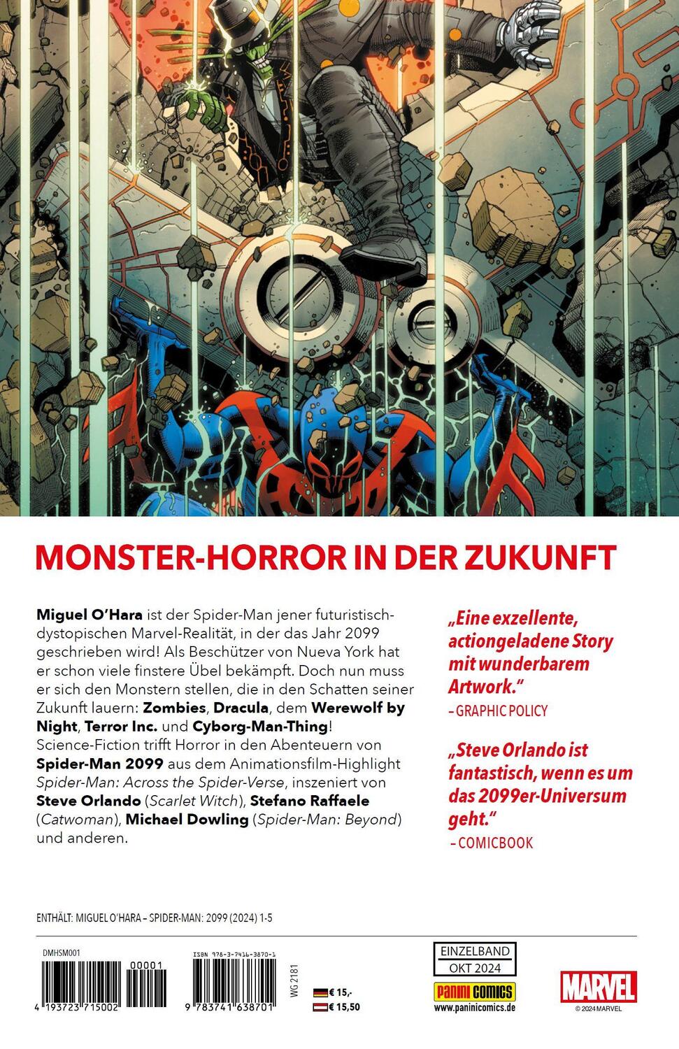 Rückseite: 9783741638701 | Miguel O'Hara: Spider-Man 2099 | Bd. 1: Die Zukunft der Monster | Buch