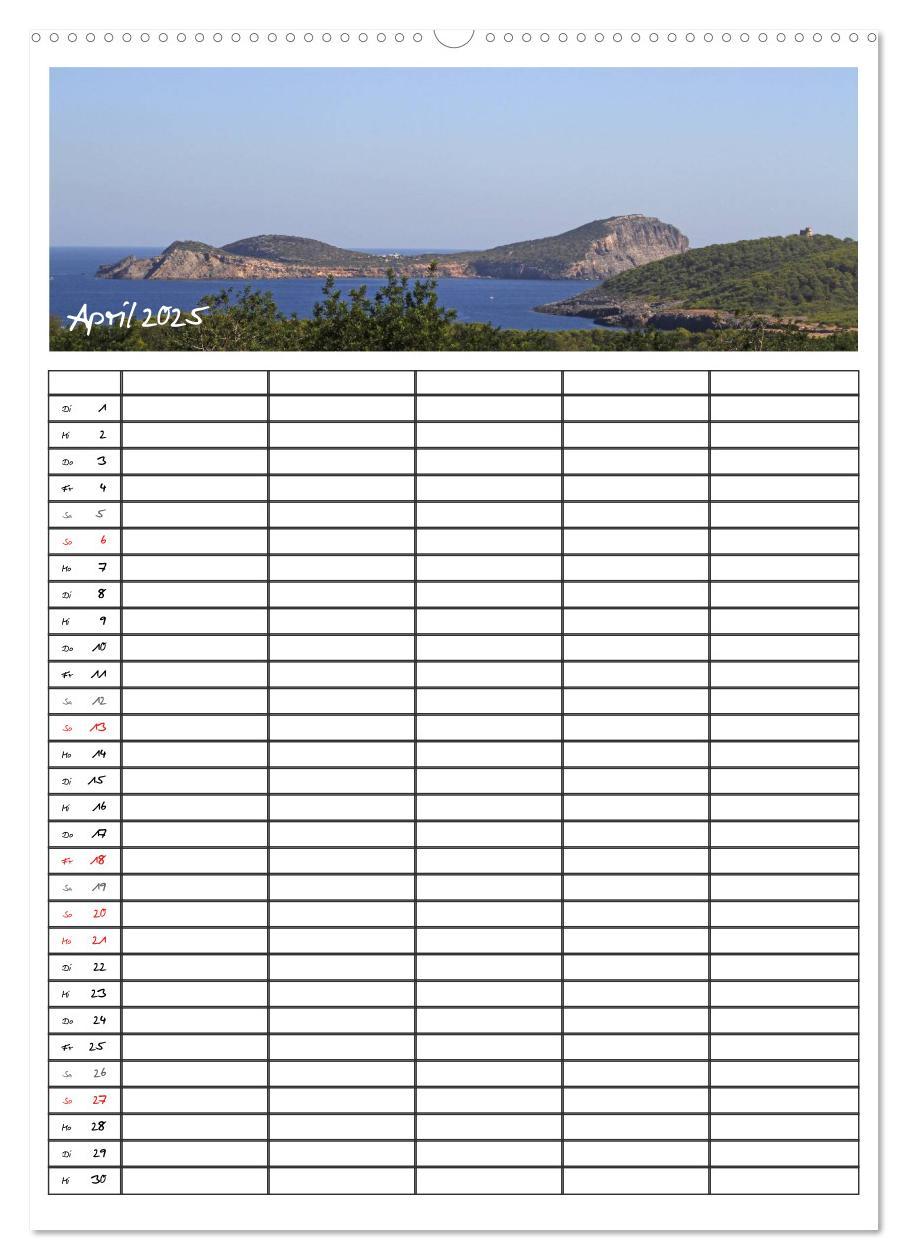 Bild: 9783457078952 | Ibiza / Familienplaner (Wandkalender 2025 DIN A2 hoch), CALVENDO...