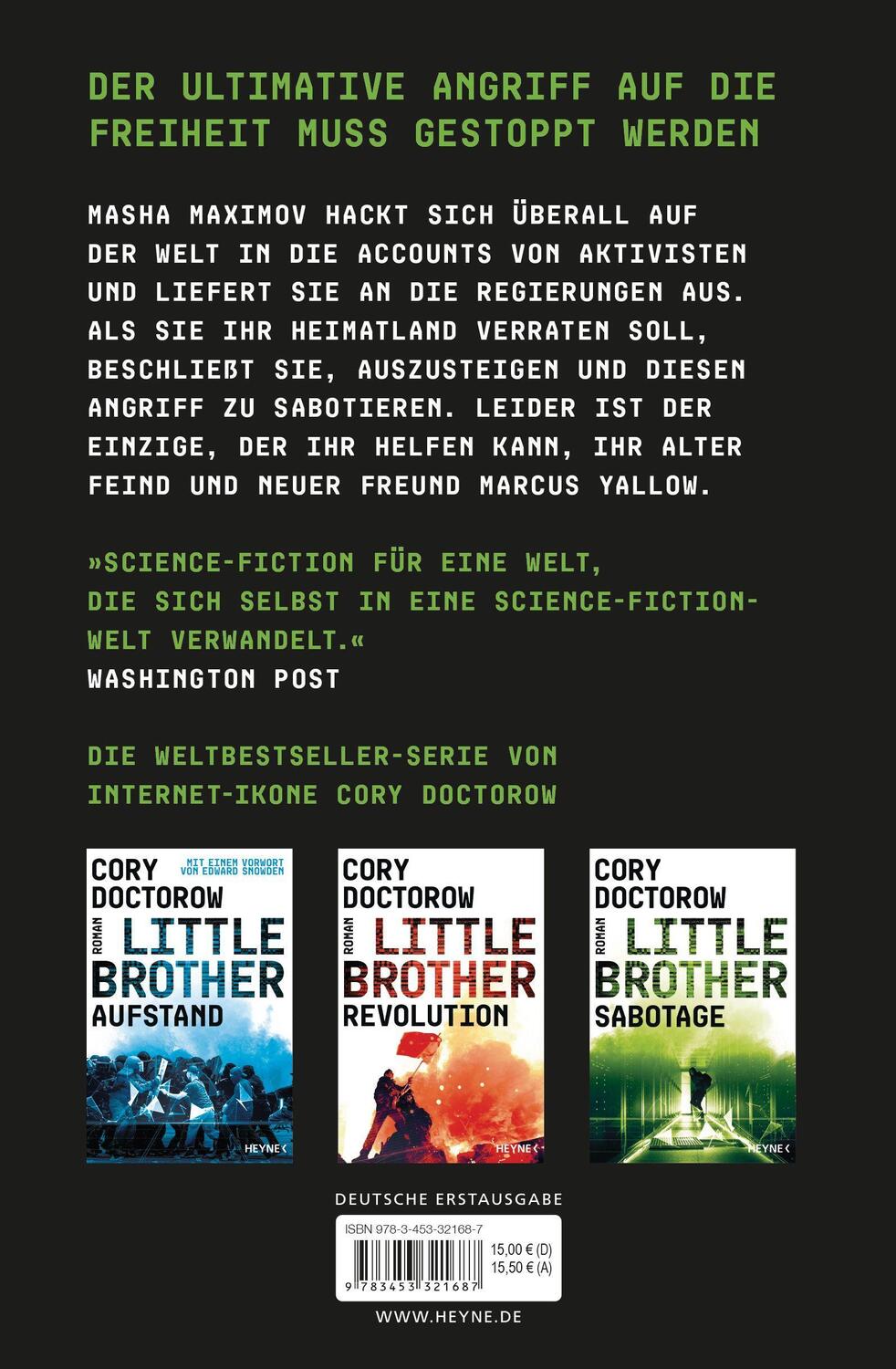 Bild: 9783453321687 | Little Brother - Sabotage | Roman | Cory Doctorow | Taschenbuch | 2022