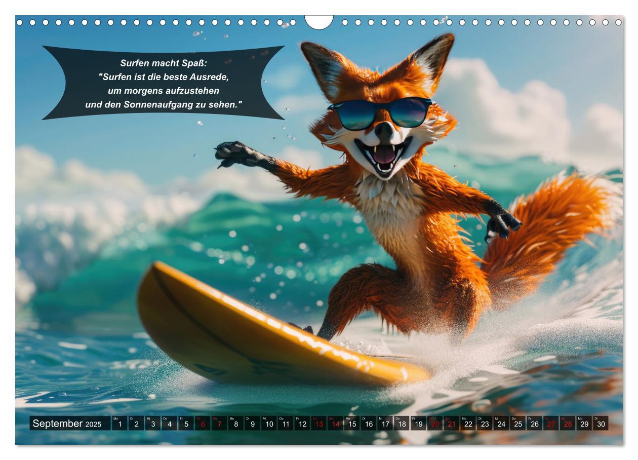 Bild: 9783457156063 | Der tierisch lustige Surfkalender (Wandkalender 2025 DIN A3 quer),...