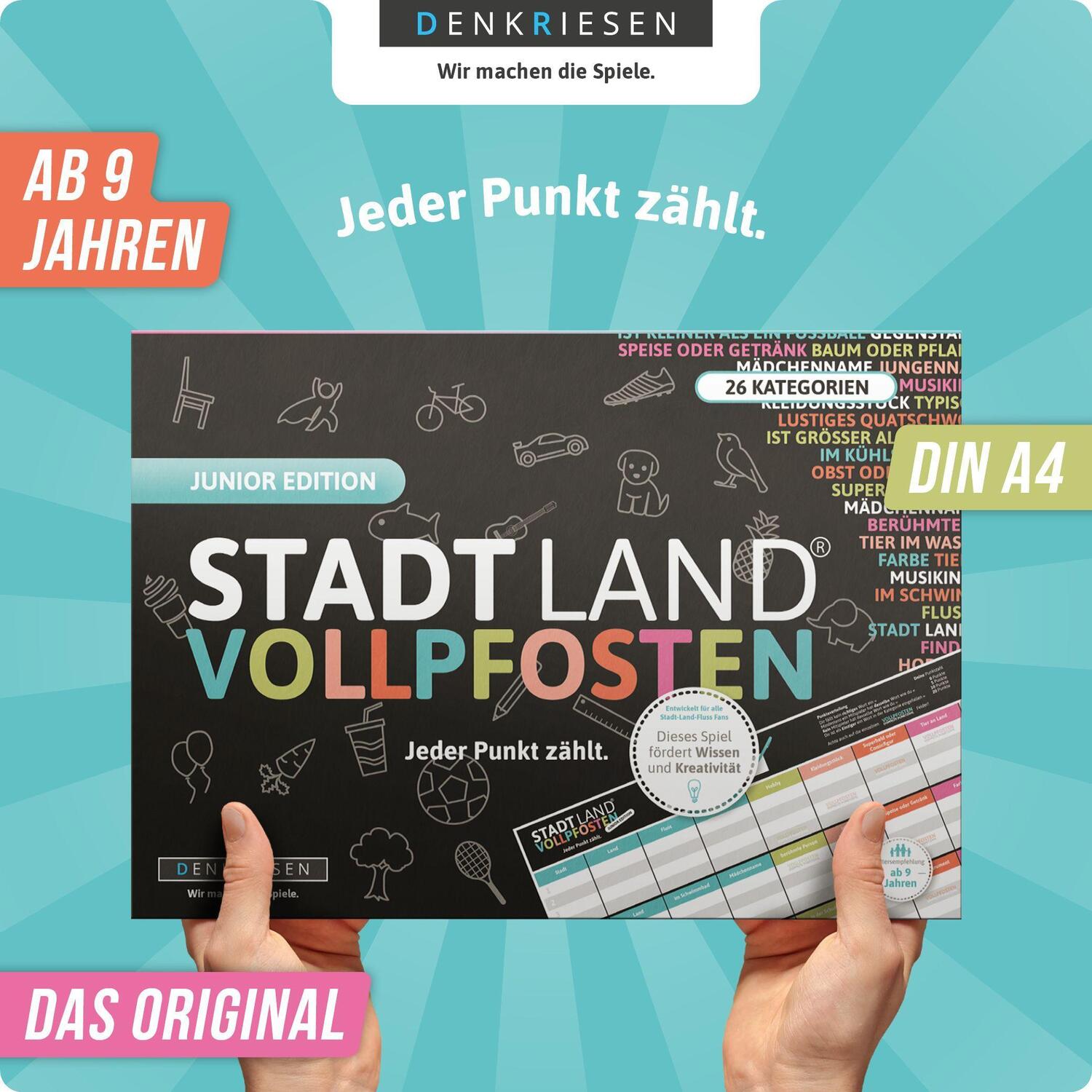 Bild: 4260528090105 | STADT LAND VOLLPFOSTEN® - JUNIOR EDITION - Für Kinder und Jugendliche