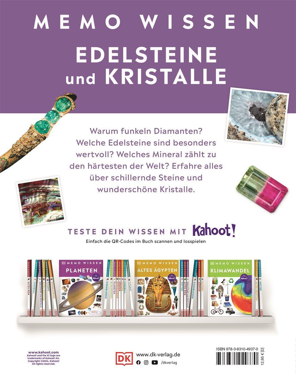 Rückseite: 9783831049370 | memo Wissen. Edelsteine und Kristalle | R. F. Symes (u. a.) | Buch