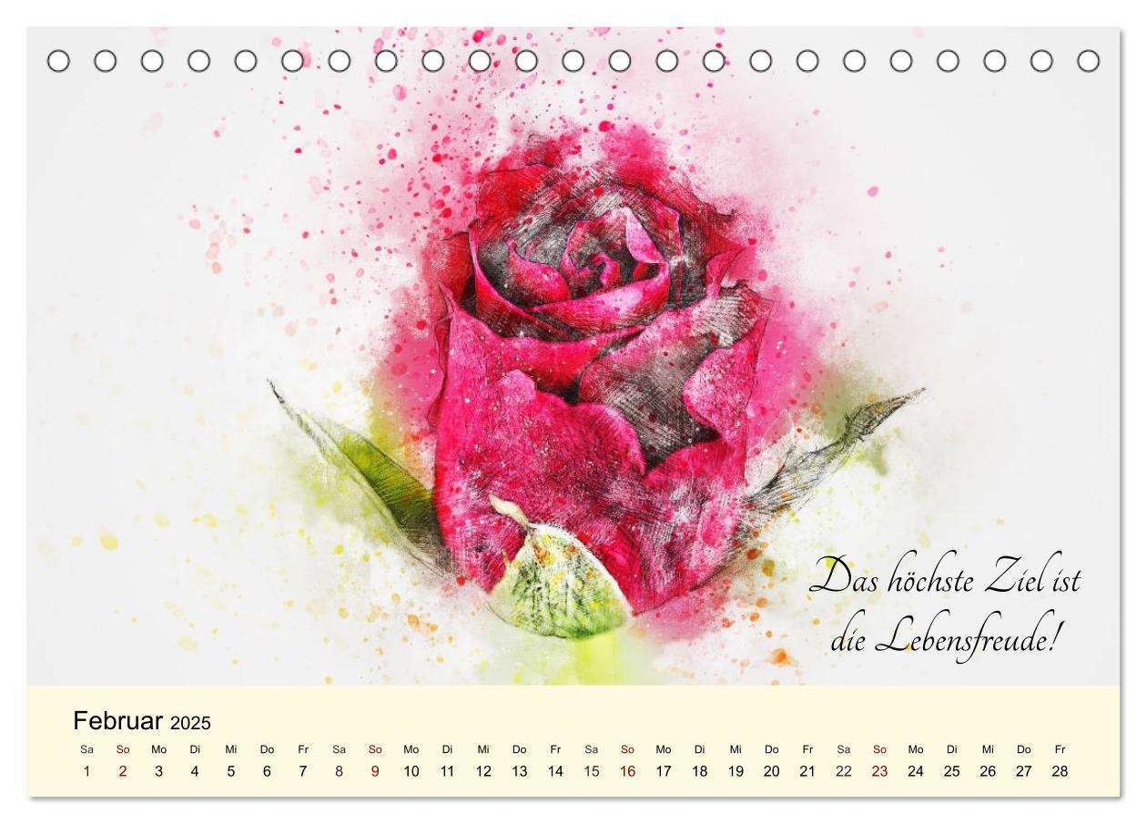 Bild: 9783435182589 | Aquarelle und Lebensweisheiten (Tischkalender 2025 DIN A5 quer),...