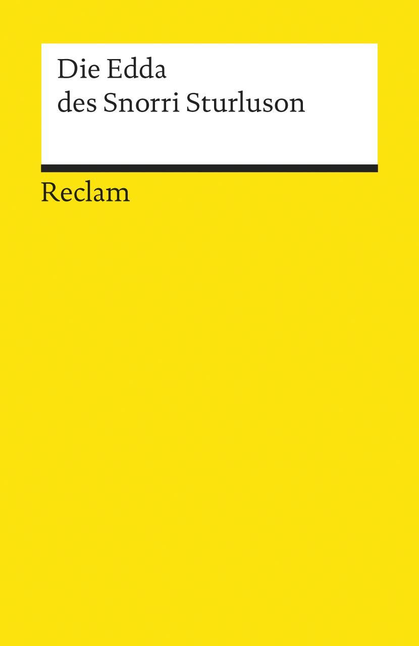 Cover: 9783150007822 | Die Edda des Snorri Sturluson | Taschenbuch | 271 S. | Deutsch | 1997