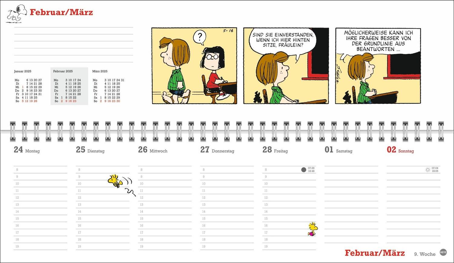 Bild: 9783756406555 | Peanuts Wochenquerplaner 2025 | Heye | Kalender | Spiralbindung | 2025